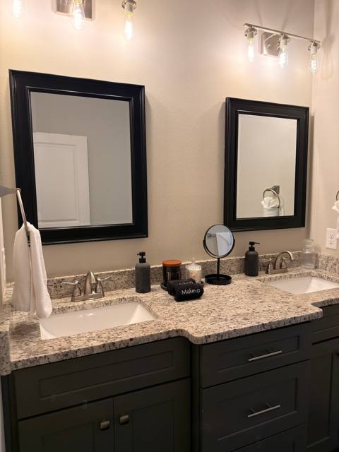 Primary bath double vanity