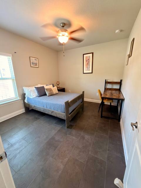 Bedroom 3 with full bed and desk
